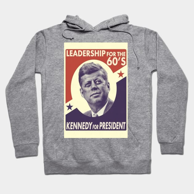 JFK for President 1960 Vintage John F. Kennedy Hoodie by Matt's Wild Designs